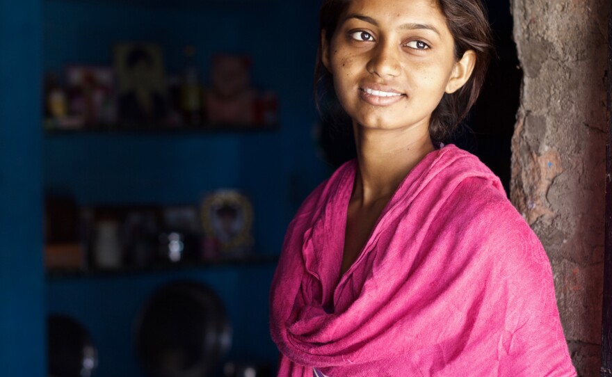 Durga's father says he will ask the elders to break her marriage this fall, once her final exam results come in. She says her dream is to finish college and become a police officer so she can prevent child marriages, which are illegal in India.