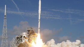 The Ares I-X test rocket lifts off successfully from Pad 39B on Wednesday at the Kennedy Space Center in Cape Canaveral, Fla.