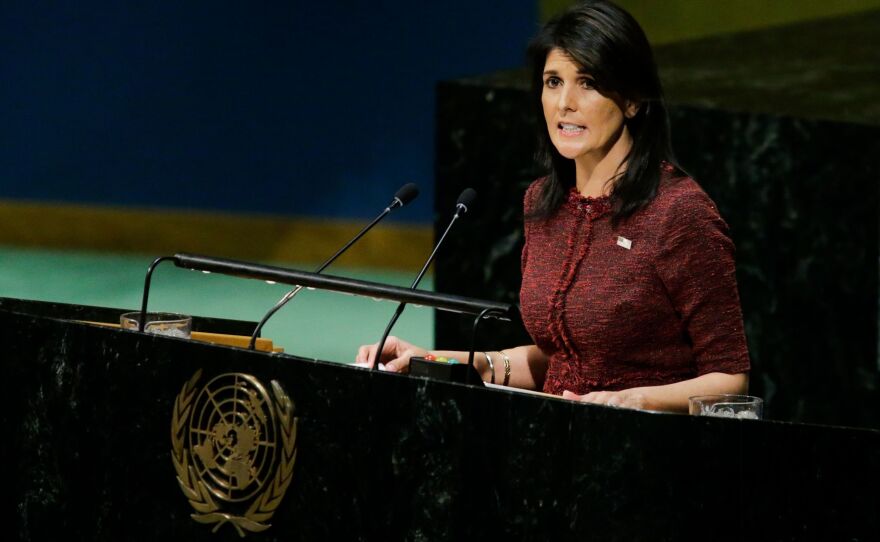 U.S. Ambassador to the U.N. Nikki Haley told the General Assembly on Thursday: "To its shame, the United Nations has long been a hostile place for the state of Israel."