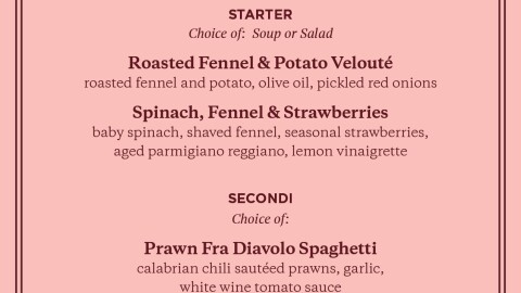 A Romantic Valentine’s Day Prix-Fixe at Piatti