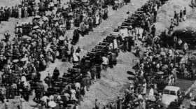A mass funeral is held in Sharpeville, South Africa, on March 30, 1960, for 69 people killed by police during an anti-apartheid protest. More than six decades later, victims' families are renewing their fight for justice.