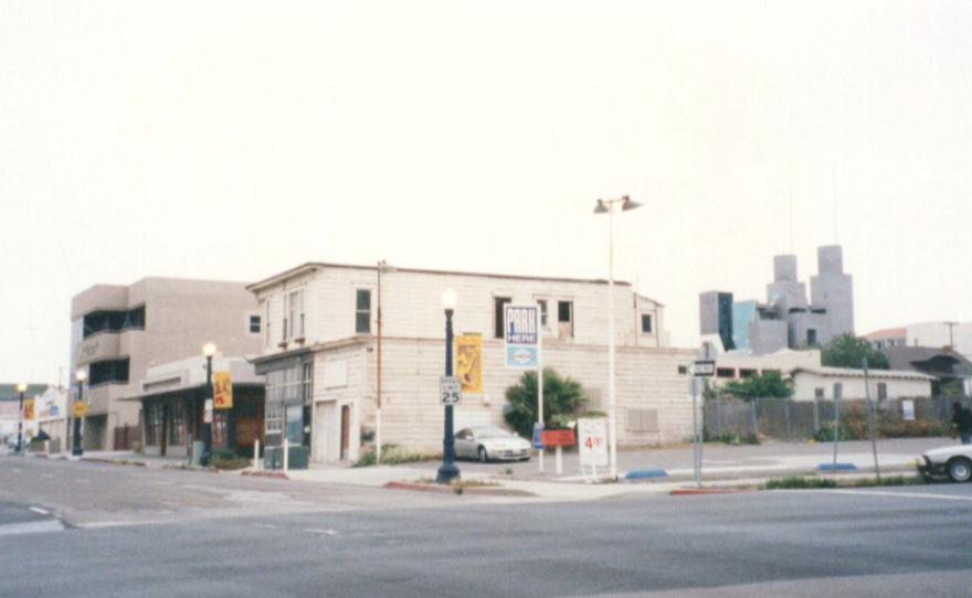 An undated photo of Little Italy prior to redevelopment, when much of it was described as a "parking lot" for downtown office buildings.