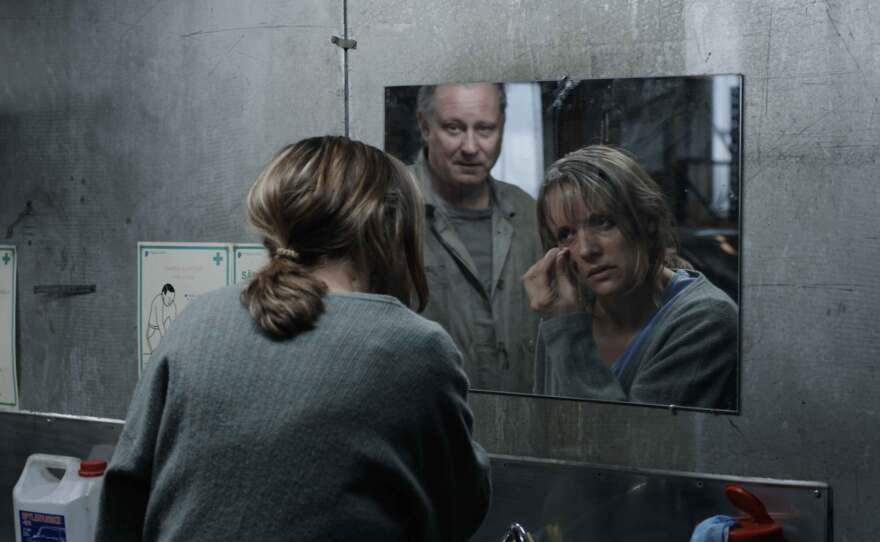 Stellan Skarsgård and Jannike Kruse in "A Somewhat Gentle Man."