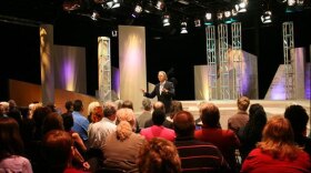 Nicholas Boothman discusses the importance of connecting with others, on stage during the taping of "We Own The Years Ahead."