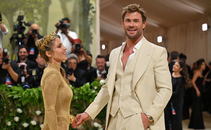 Actor Chris Hemsworth and his wife Spanish model and actress Elsa Pataky.