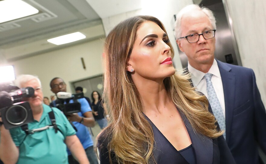 Former White House communications director Hope Hicks arrives for a closed-door interview with the House Judiciary Committee on Wednesday.