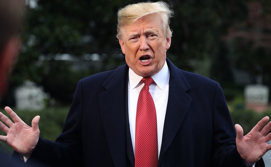 President Trump talked with reporters on Friday before leaving for his trip to Europe. The president said he didn't know the acting attorney general he'd earlier called a "great guy."