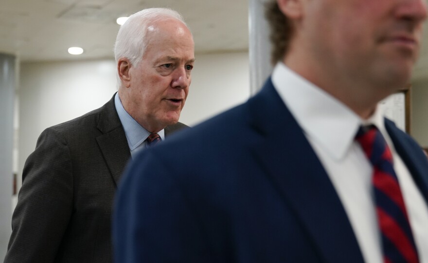 Sen. John Cornyn, R-Texas, walks on Capitol Hill in Washington, Thursday, June 9, 2022.