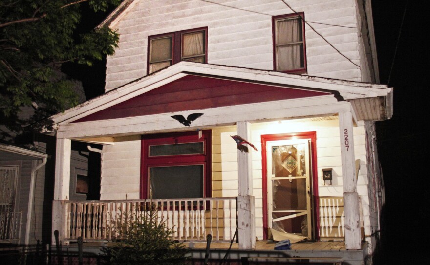 A general view of the exterior of the house, where three women who had disappeared as teenagers approximately 10 years ago, were found alive on May 6 in Cleveland, Ohio.