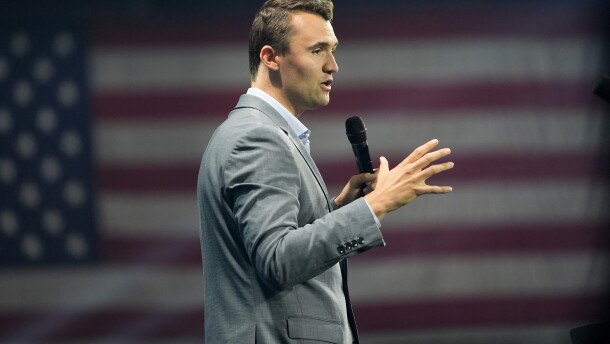 Charlie Kirk speaks at Turning Point's Believers' Summit on July 26, 2024, in West Palm Beach, Florida.
