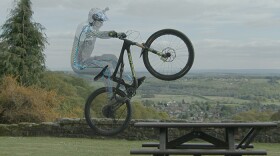 Scan of pro rider Danny MacAskill riding a bike. Danny demonstrates how new motor skills must be learned and developed with practice. 