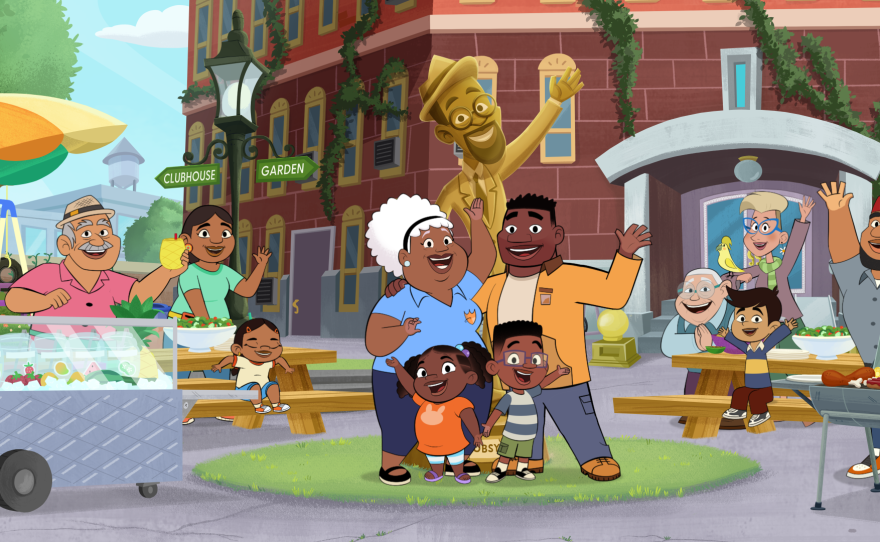 Phoebe and Jay, along with their dad, Pete, and Grandma Annie