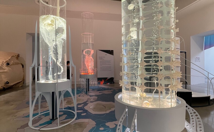 Detail of "Hollow Ocean 2048" by Pinar Yoldas, part of the 2021 Venice Architecture Biennale.