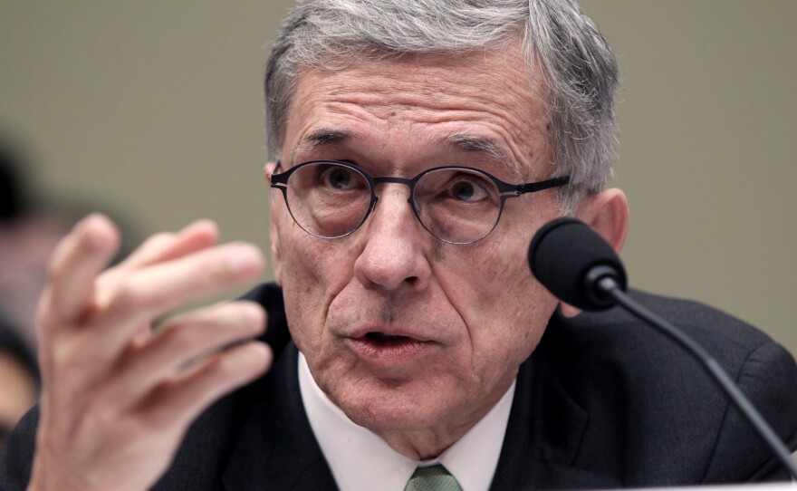 Then-Federal Communications Commission Chair Tom Wheeler testifies before a House committee on March 17, 2015.