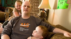 Jeffrey Rubin at his home in Philadelphia, with his daughters Taryn, 4 (front) and Lexie, 9.
