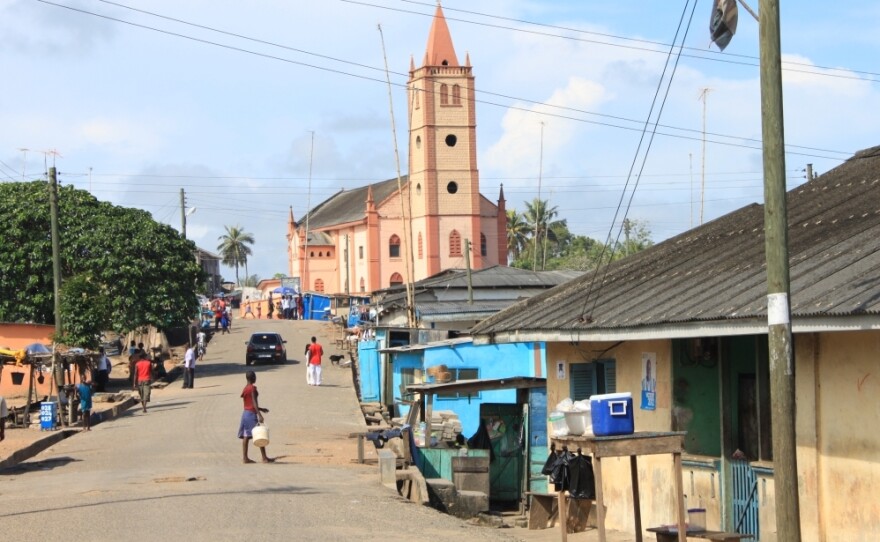 Main Street in Otuam, Ghana