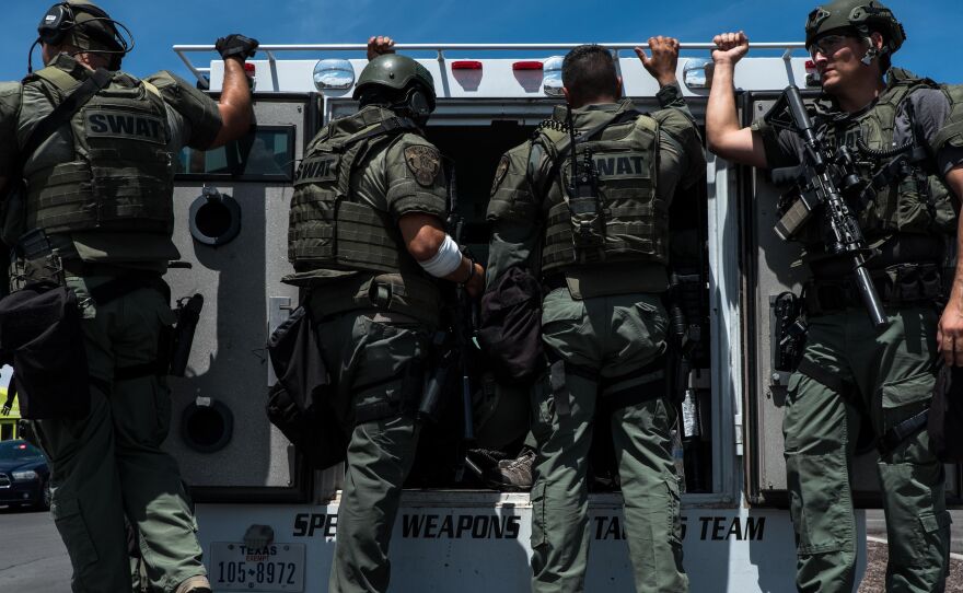 El Paso Police Department Chief Greg Allen said the suspect surrendered to authorities "upon being seen" outside the Walmart where the shooting took place.