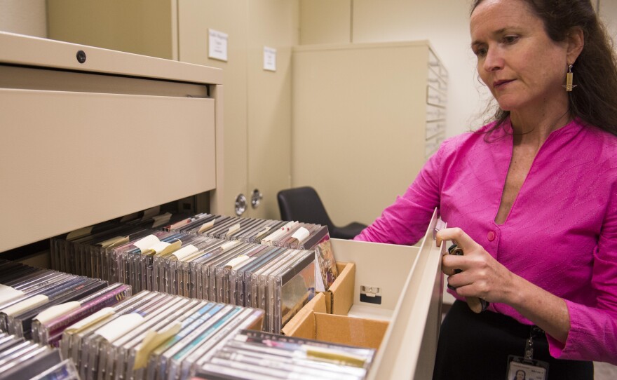 Fenella France and other researchers at the Library Of Congress are studying how fluctuations in temperature and humidity influence how CDs age.