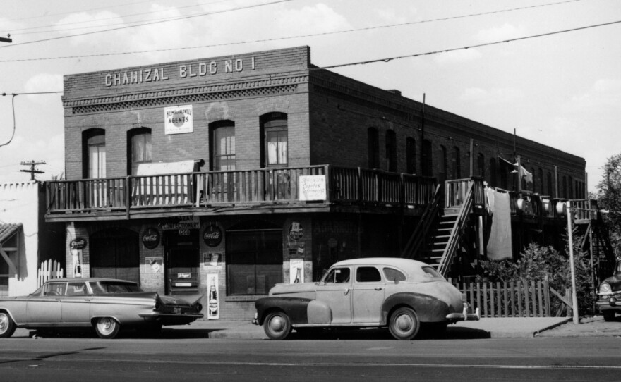 A building in Chamizal that once housed Salazar Confectionery and 20 apartments was destroyed after the Chamizal Settlement in 1964.