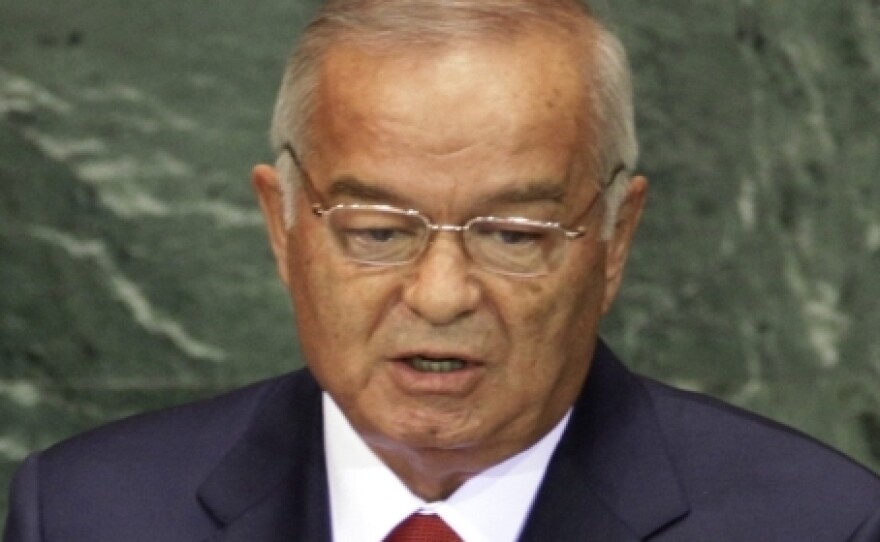 Islam Karimov, president of Uzbekistan, speaks at United Nations headquarters on Sept. 20.