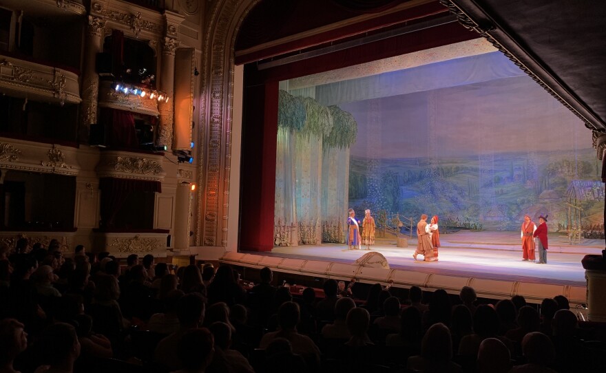 The Kyiv Opera seats 1,600, but only 300 tickets were made available to a recent show — local military officials insisted the theater be able to quickly evacuate.