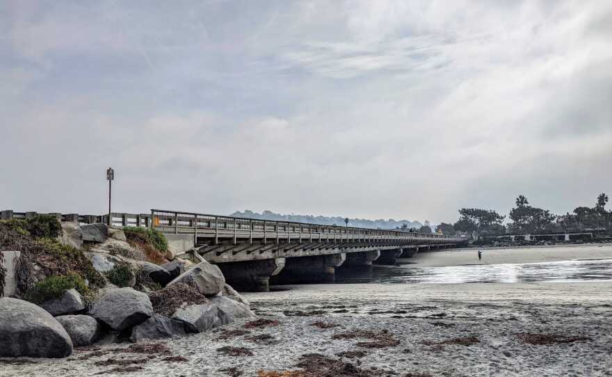 The Camino Del Mar bridge over the San Dieguito River Lagoon, Nov. 19, 2021.