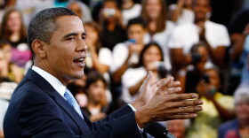 U.S. President Barack Obama speaks at Wakefield High School September 8, 2009 in Arlington, Virginia. 