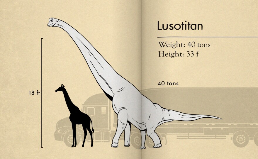 A Lusotitan featured in "Walking with Dinosaurs: A Viewer's Guide"