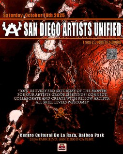 San Diego Artists Unified by Alejandro Morales Riveron
Designed by Alejandro Morales Riveron
10/18/2025 Group Meeting
copyright 2025 Alejandro Morales Riveron