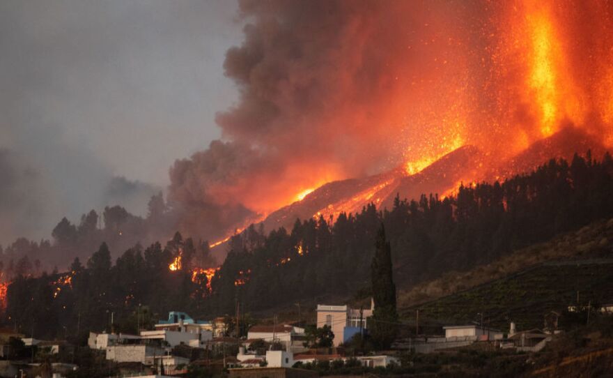 The Cumbre Vieja volcano on the Canary Island of La Palma erupted on September 19, 2021 and has continued to spew lava and ash and cause earthquakes since. It's the longest eruption on the island in more than three centuries and has consumed some 1400 homes.