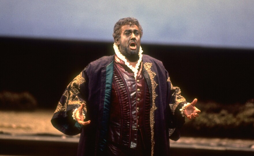 Tenor Placido Domingo performs the title role in a 1994 performance of Verdi's Otello at the Metropolitan Opera in New York.