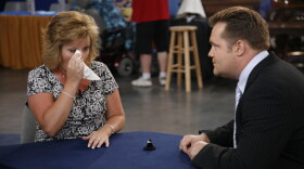 At "Antiques Roadshow" in Las Vegas, Nevada, this guest is in tears after she discovers that the ring inherited from her grandfather’s jewelry/pawn shop is an extremely high-quality, five-carat Asscher-cut diamond, set in platinum. Appraiser Adam Patrick, of A La Vieille Russie, agrees the news could wring tears of joy from anyone when he assigns the stunning piece a value of $165,000 to $175,000.