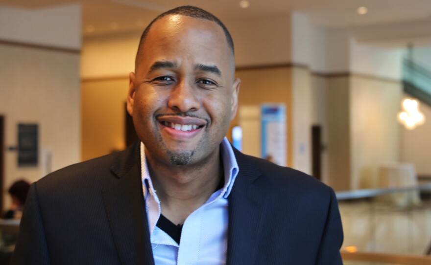 RiShawn Biddle, editor of Dropout Nation, at SXSWedu.