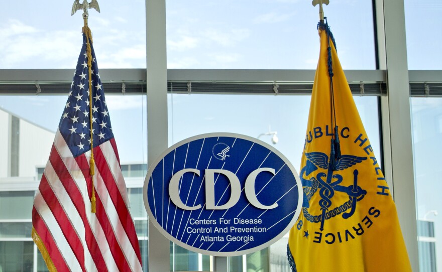 This Nov. 19, 2013 file photo shows a Centers for Disease Control and Prevention logo at the agency's federal headquarters in Atlanta.