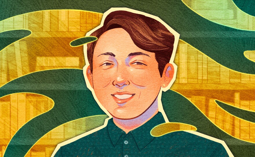 Author Maia Kobabe wrote <em>Gender Queer,</em> which is on the American Library Association's lists of most banned books.