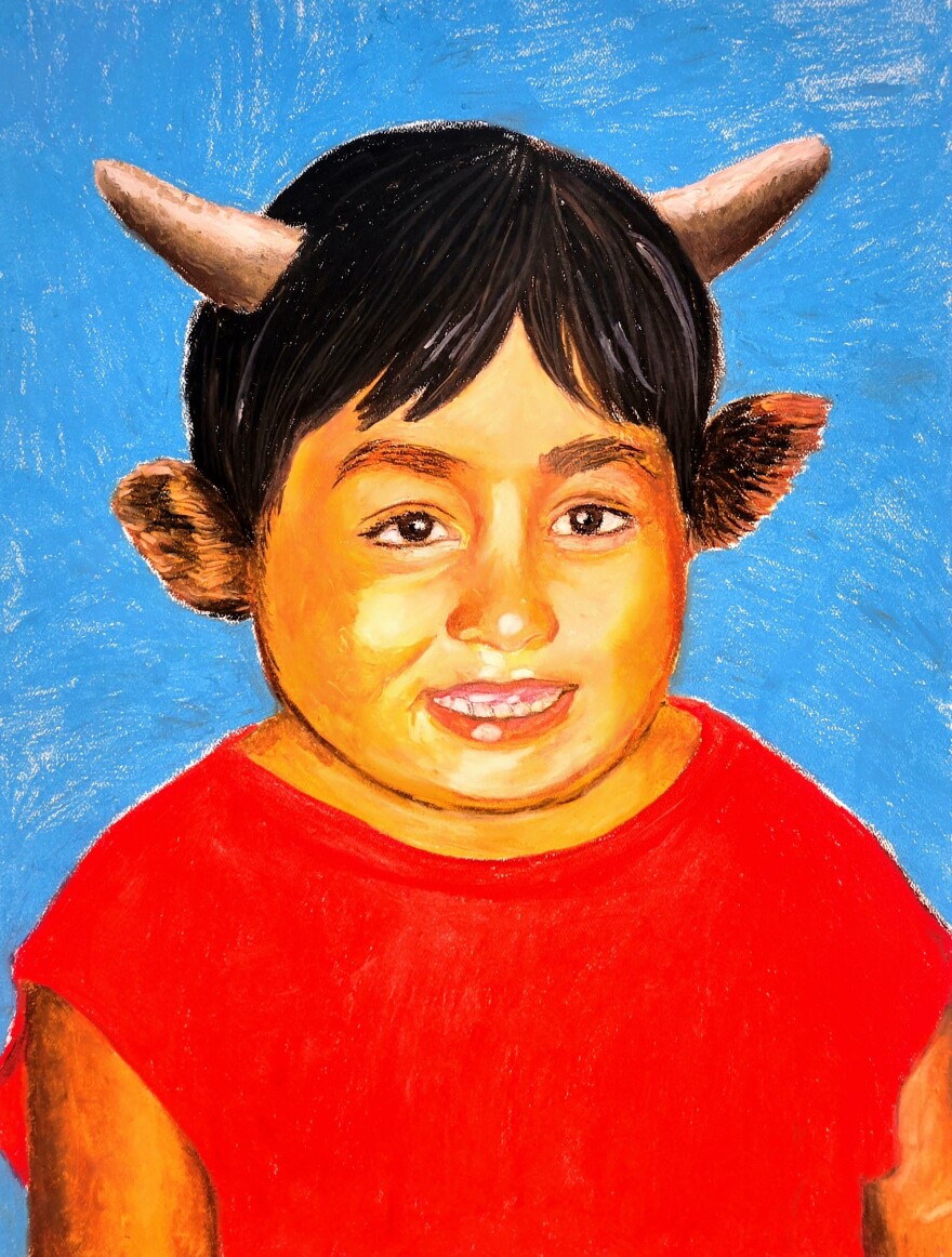 Alexa Vasquez's "Herencia" is a 2022 oil pastel work, on view at Oceanside Museum of Art May 25 through Oct. 62024.