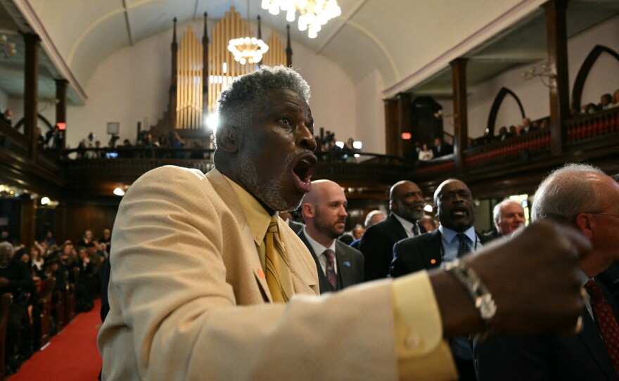 President Biden used most of his campaign speech at Mother Emanuel AME Church in Charleston, S.C., to make the case that he had delivered on issues important to Black voters.