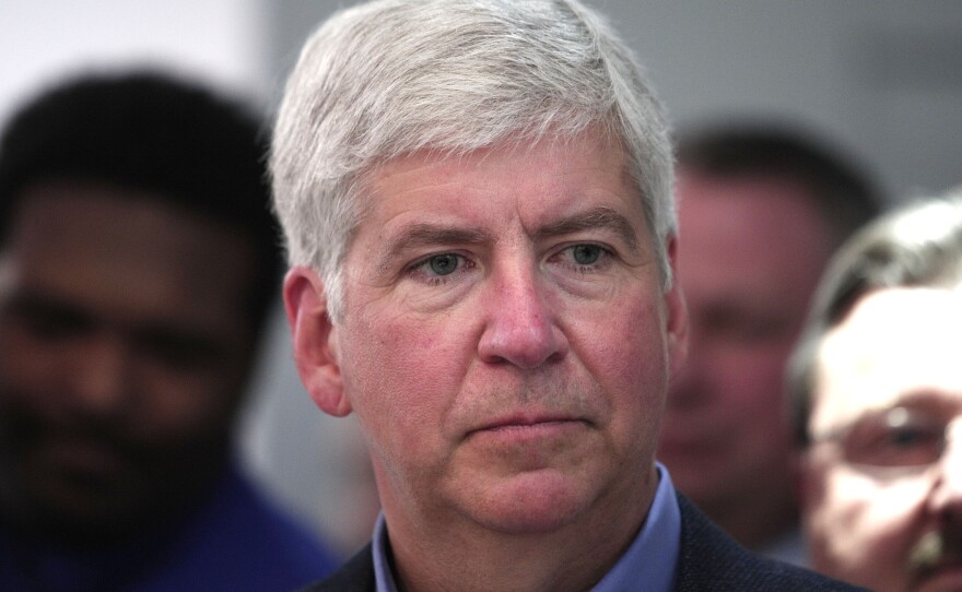 Gov. Rick Snyder, R-Mich., is one of 30 governors to oppose the continued resettlement of Syrian refugees in the U.S. over security concerns. He joined a call with Obama administration officials Tues.