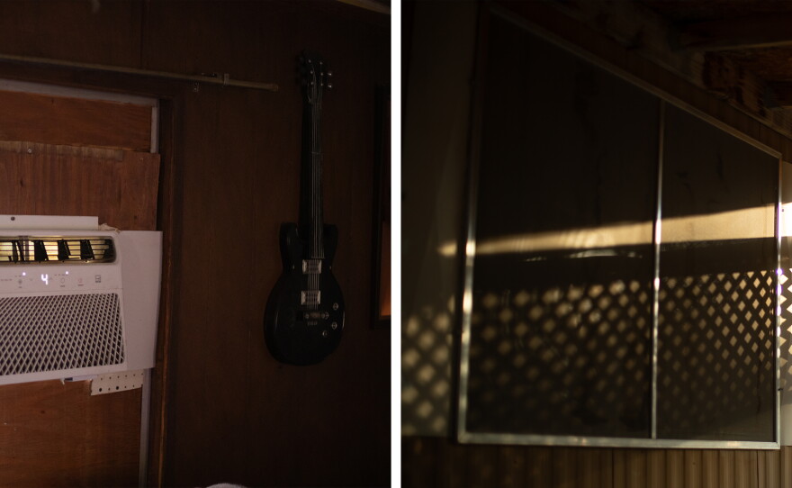 Residents in Valdez's mobile home park have struggled with unplanned power outages. When the power cuts out, their air conditioners don't work. Even when the power is on, running an AC can be prohibitively expensive. Valdez has tried to add some shade to the outside of his home to keep it cooler.