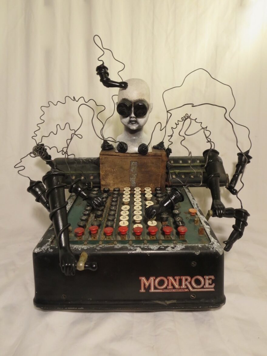 Artist Andrea Overturf likes to upcycle items she finds at the swap meet or at thrift stores.