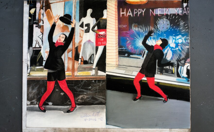 He often walks to Times Square and asks people to strike quick poses while he photographs them.