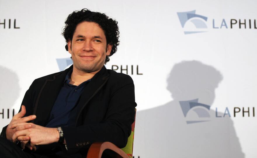 Gustavo Dudamel during a press conferece on Sept. 30, 2009 in LA, around the time he was named the music director of the LA Philharmonic.