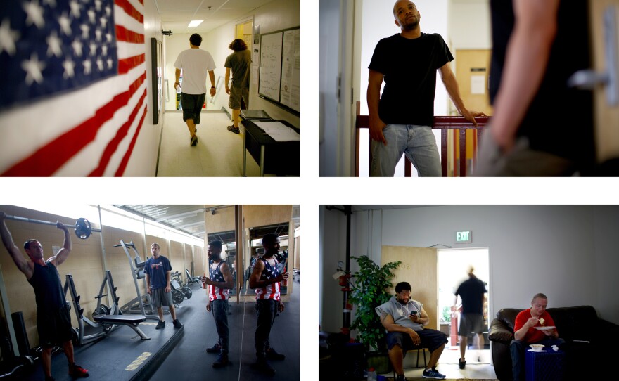 The Hollywood Veterans Center is a barracks-style halfway house for veterans of Iraq and Afghanistan.