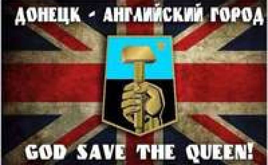 The online "God Save The Queen" campaign that started as a joke called for Donetsk to hold a referendum on whether to join Great Britain. Eventually, it was shut down: for being anti-Russian.