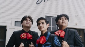 Antonio, Joshua, and Caleb Gámez-Cuéllar stand in front of Gruene Hall ahead of their performance as an opening act for country singer Kacey Musgraves in New Braunfels, Texas on May 4, 2026. The three brothers were recently detained by ICE along with their parents and held for 13 days at the detention center in Dilley, Texas.