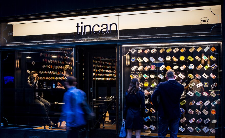 Tincan sells gourmet canned fish from around the world, though many of the items come from Portugal and Spain, where tinned delicacies have long been appreciated as culinary luxuries.