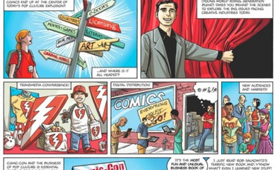 The clever press release for the new book "Comic-Con and the Business of Pop Culture."