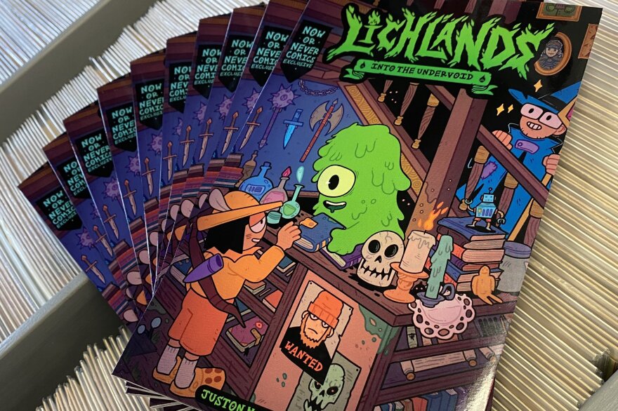 Copies of LICHLAND: Into the Undervoid are shown in this undated photo.