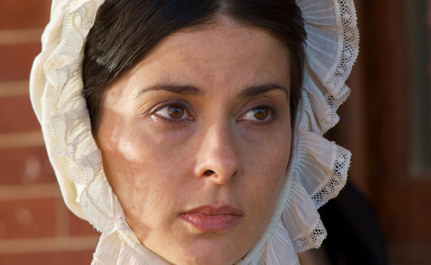 Jeanine Serralles as Angelina Grimké, a prominent Southern abolitionist.