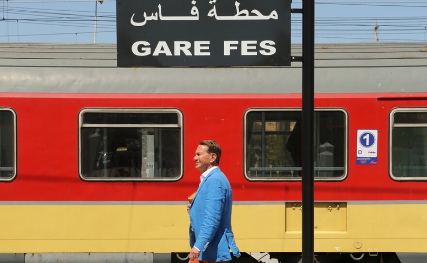 Host Michael Portillo at the Gare du Fez in Morocco.